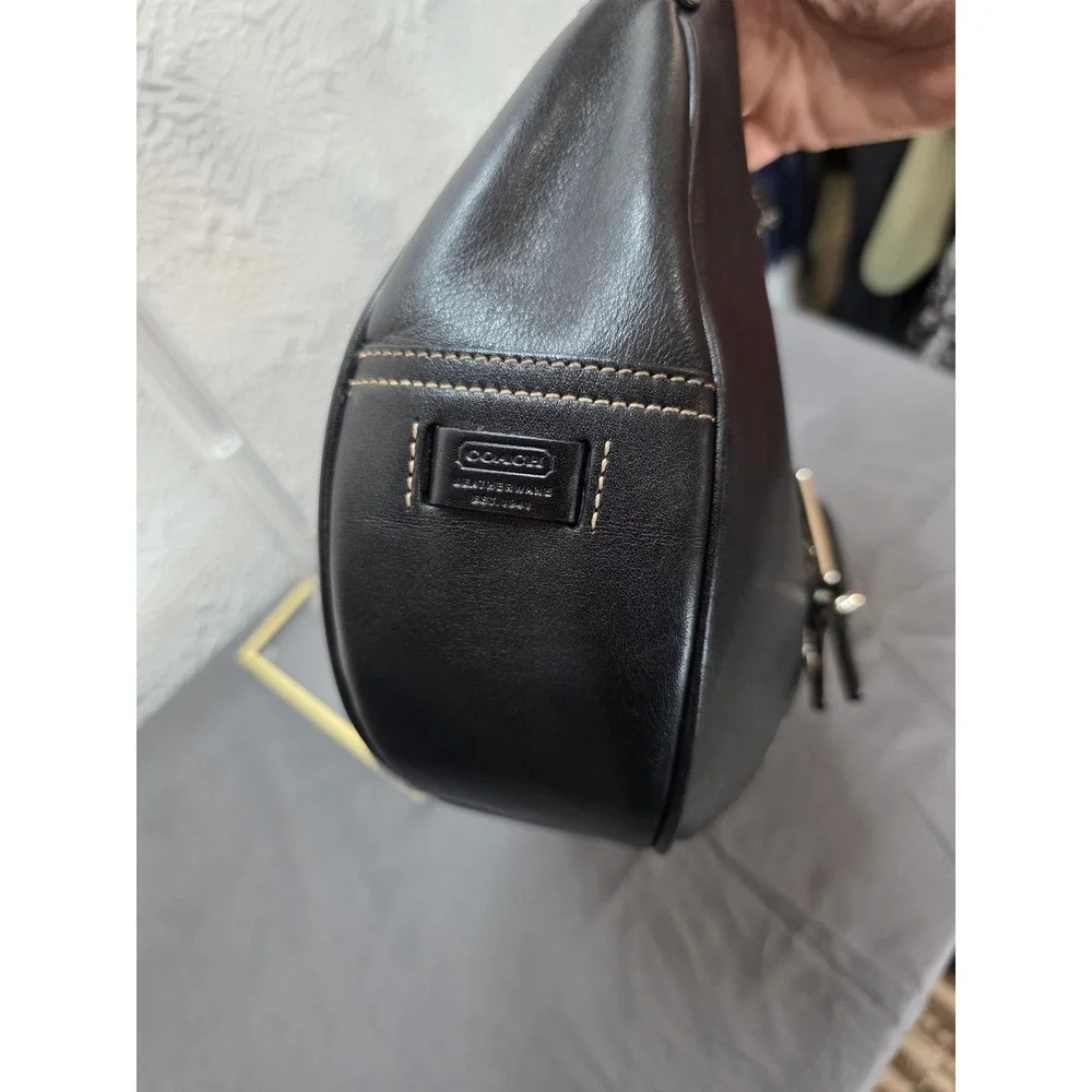 Coach Soho Buckle Flap Hobo Bag Womens Medium Black Leather Excellent Y2K 7546